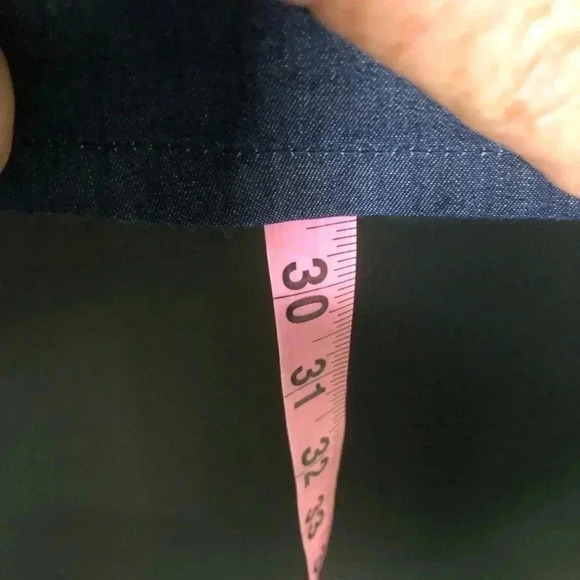 Liz Claiborne Blue Jean long length,button down,elastic tie waist,chest pockets - Picture 7 of 9